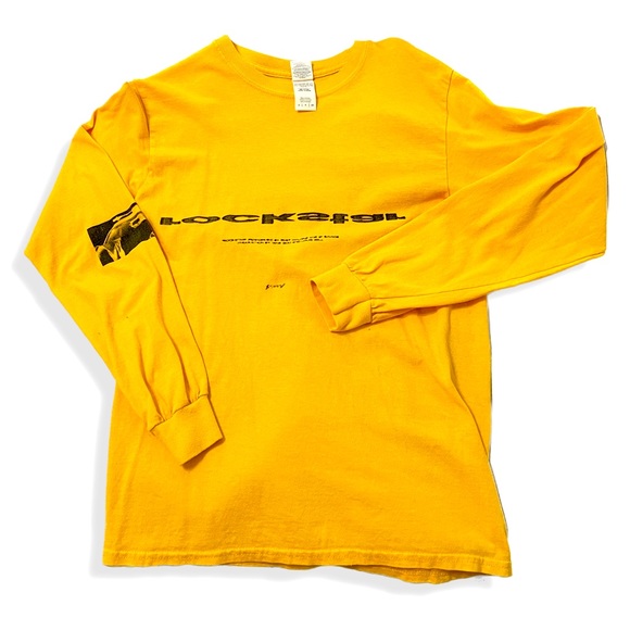 Post malone rockstar tshirt yellow longsleeve size small - Picture 1 of 7